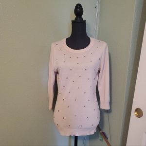 New york & Company Crewneck Light Pink